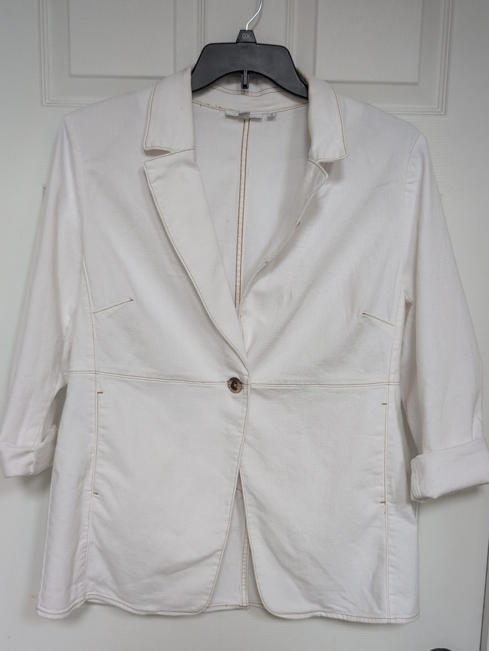 Chico's White Single-Button Blazer Jacket